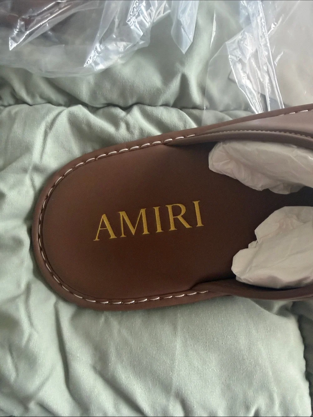 AMIRI Browne Leather Sandal